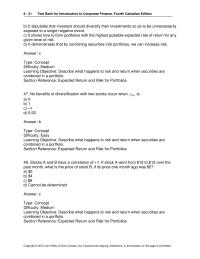 Finance Chapter 08 A tend to move in the opposite direction to those