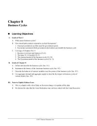 Economics Chapter 8 But Barsky And Miron Find That This