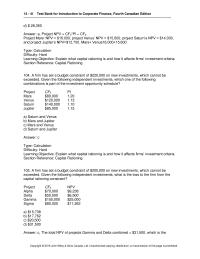 Finance Chapter 13 Section Reference Capital Rationing 117 Toronto Skaters