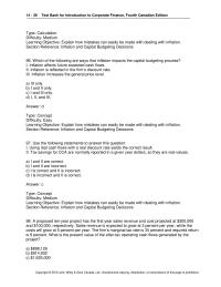 Finance Chapter 14 Section Reference Inflation And Capital Budgeting Decisions