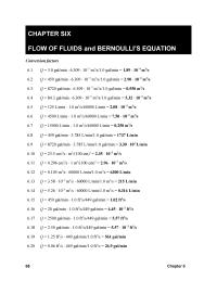 Chapter 6 Homework&nbsp;Flow of Fluids&nbsp;Conversion factors