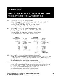 Chapter 9 Homework Sections 141 142 Velocity Profiles For