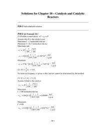 Chemical Engineering Chapter 10 at first appears to work well but not as well as