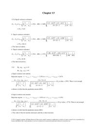 Chapter 13 use equal-variances test statistic Rejection region