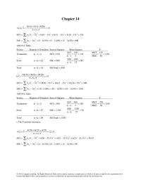 Chapter 14 Degrees of Freedom Sum of Squares