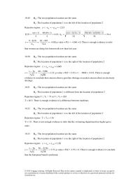 Chapter 19 The location of population 1 is different fro