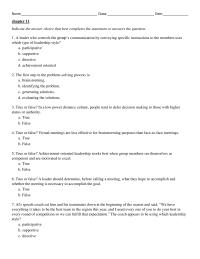Speech Chapter 11 True False Although Virtual Meetings Work Well