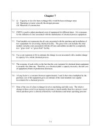 Chemical Engineering Chapter 7 Most The Cost Heat Exchanger Involves Machining