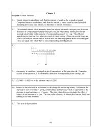 Chemical Engineering Chapter 9 Interest is the return on an investment or