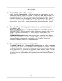 Chemical Engineering Chapter 14 Topological optimization focuses on adjusting&nbsp;