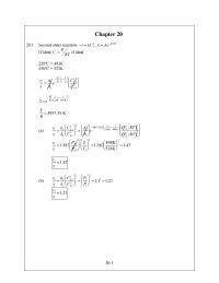 Chemical Engineering Chapter 20 Assume turbulent flow&nbsp;Cooling Water