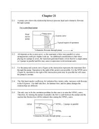 Chemical Engineering Chapter 21 There Not Enough Information Determine The Pumps