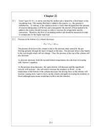 Chemical Engineering Chapter 22 Thus The Pressure The Top The Column