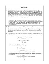 Chemical Engineering Chapter 23 for high conversions the flow pattern and mixing&nbsp;