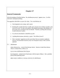 Chemical Engineering Chapter 27 General Comments The First Printing The