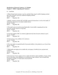 Design Chapter 8 Several key ethical issues in m-commerce include