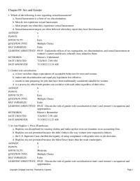 Management Chapter 9 Sex And Gender1 Which The