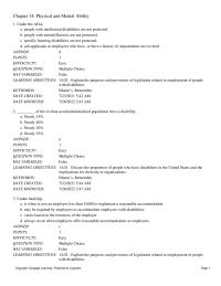 Management Chapter 14 Vague performance standards may disadvantage people