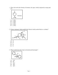 Chemistry Chapter 1 Of those indicated, which would be the shortest