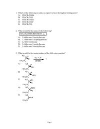 Chemistry Chapter 6 Which The Nucleophiles Below Would You Choose