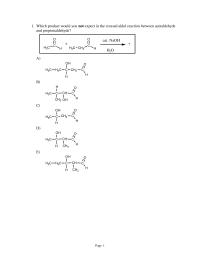 Chemistry Chapter 18 What reactants would be used to produce cinnamaldehyde?