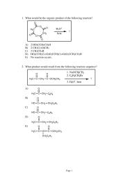 Chemistry Chapter 23 What product would result from the following reaction sequence?