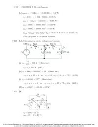 Electrical Engineering Chapter 2 Homework Use Ohms Law Express The Voltage Drop