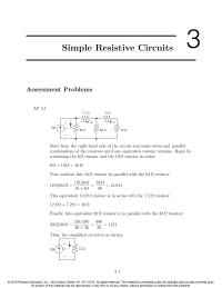 Electrical Engineering Chapter 3 Homework&nbsp;Start from the right hand side of the circuit