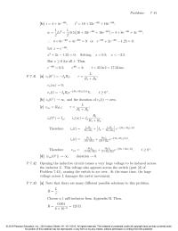 Electrical Engineering Chapter 7 Homework Opening the inductive circuit causes a very large