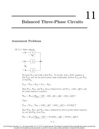 Electrical Engineering Chapter 11 Homework Balanced Three phase Circuits 1111 Make