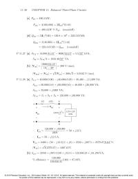 Electrical Engineering Chapter 11 Homework Then assuming a positive phase sequence, we have
