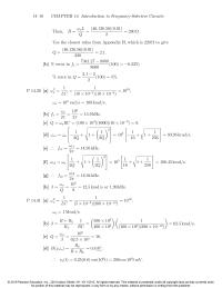 Electrical Engineering Chapter 14 Homework Introduction Frequency selective Circuits Then