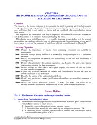 Chapter 4 A distinction often is made between operating and