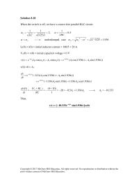 Chapter 8 Homework When the switch is off, we have a source-free parallel