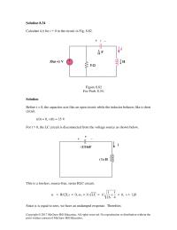 Chapter 8 Homework Since α is equal to zero, we have an undamped response