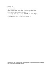 Chapter 11 Homework Calculate the maximum power absorbed by the load
