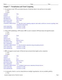 Networking Chapter 7 Supports Port Forwarding answer points difficulty references question