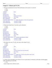 Networking Chapter 8&nbsp;An unmanaged switch can still support the creation
