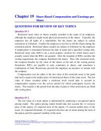 Chapter 19 Restricted stock refers to shares actually&nbsp;