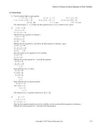 Elementary Education Chapter 4 Test the ordered triple in each equation