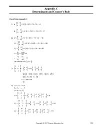 Elementary Education Appendix C at least one of the determinants for the numerators