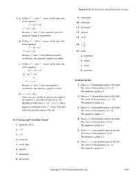 Elementary Education Chapter 13 the equation’s graph is an ellipse