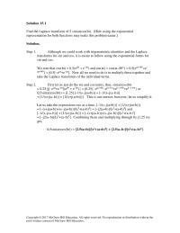 Chapter 15 Homework&nbsp;Taking the Laplace transform of each term