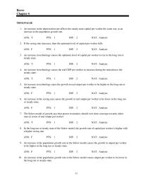 Economics Chapter 4 In the Solow growth model, if labor input