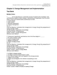 Human Resources Chapter 06 Level Medium Kotters Model Change Organizational Performance