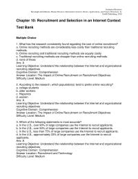 Human Resources Chapter 10 Resource Kavanagh And Johnson Human Resource Information Systems