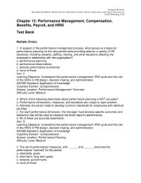 Human Resources Chapter 12 Learning Objective Understand Typical Compensation Practices And