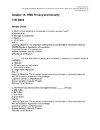 Human Resources Chapter 15 View For Important security relevant Factors And Then