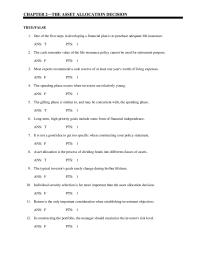 Management Chapter 2 An example of a unique need in an investment policy