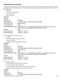 Psychology Chapter 5&nbsp;Associate key processes of the endocrine and nervous